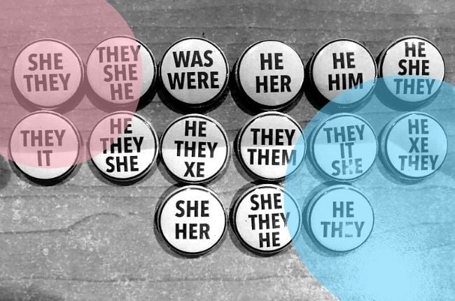 Supplied: Cape Town's Westerford High School has given its students the option of wearing pronoun badges as part of their uniform.