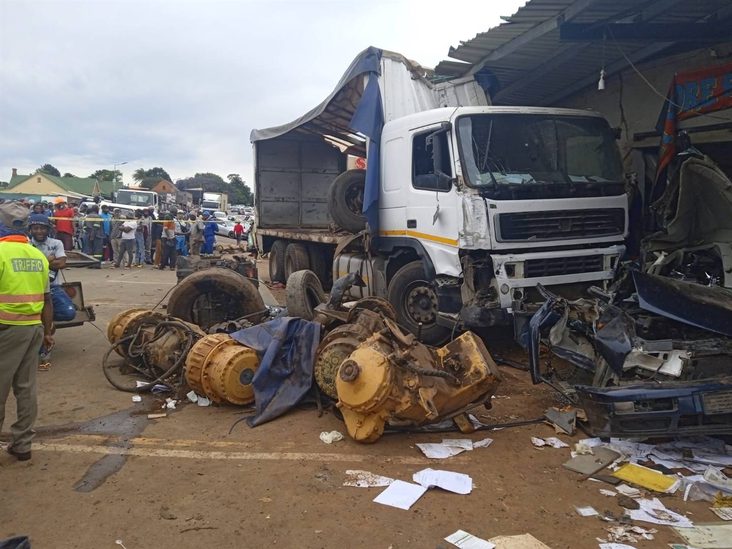 The driver of the truck which rammed into cars in Greytown has been arrested. 