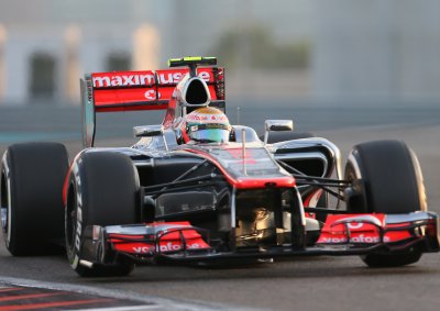 <b>A WINNING CAR</b> Lewis Hamilton believes his team's car was powerful enough to win the 2012 Abu Dhabi Grand Prix.