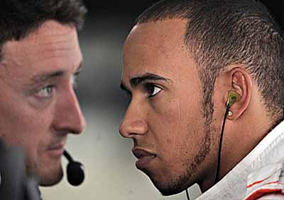 'WHOOPS, i DID IT AGAIN...</b> McLaren's Lewis Hamilton set the fastest time in first practice at Sakhir on Friday.