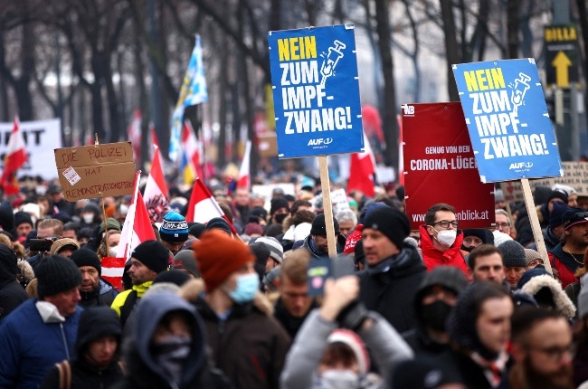 In December about 44 000 people gathered in Vienna, Austria, to protest against compulsory vaccinations. (PHOTO: Lisi Niesner/ Reuters) 