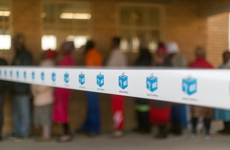 IEC tape around a voting station. (File)