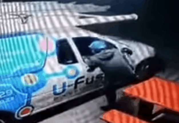 <b> SAY CHEESE! </b> A man is caught breaking into an Opel Corsa bakkie. <i> Image: YouTube </i>