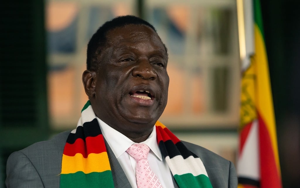 Zimbabwe President Emmerson Mnangagwa.