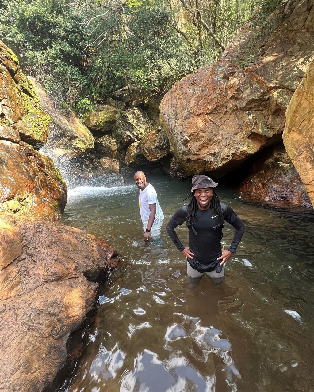 Siphiwe Tshabalala visited a scenic hiking trail o