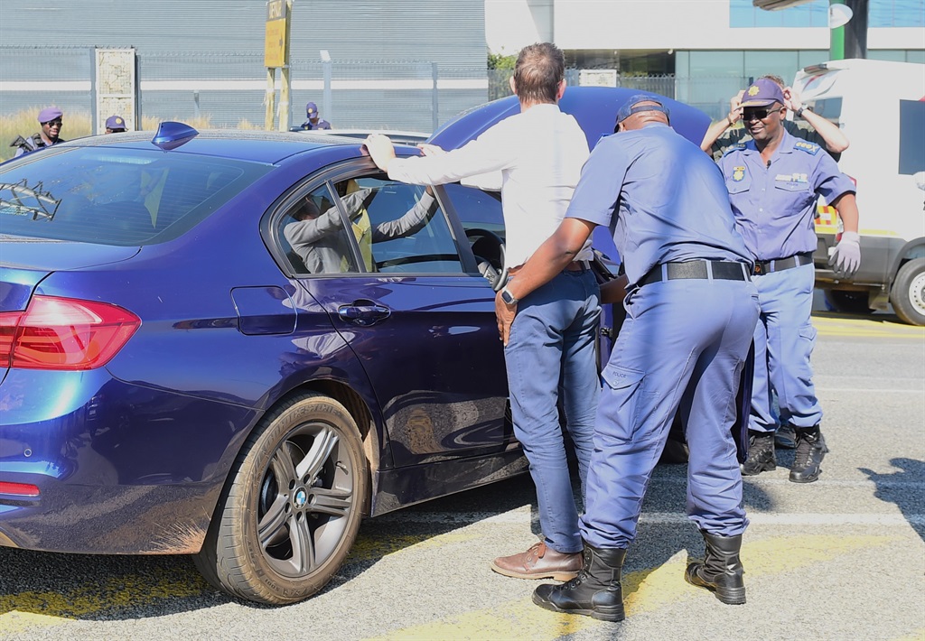 Police carrying out Okae Molae operation in Midrand, Gauteng on Thursday. Photo by Morapedi Mashashe