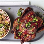 RECIPE | Beer-can chicken with plum sauce