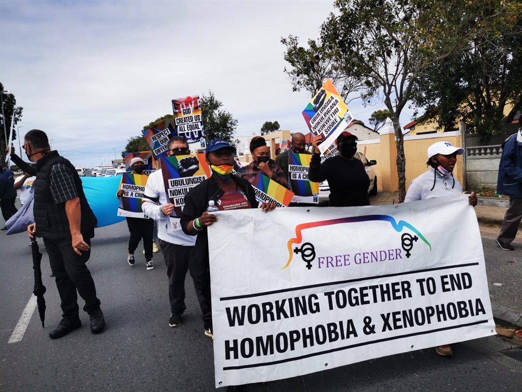 Deputy Minister of Justice and Constitutional Development, John Jeffery, led a march in Nyanga on Monday to raise awareness of hate crimes perpetrated against the LGBTIQAP+ community. 