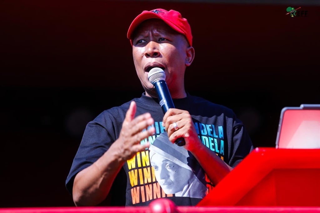 EFF president Julius Malema addressed a Workers' Day rally in Hammanskraal. (X/@EFFSouthAfrica)