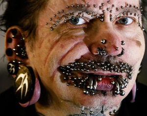 Rolf Buchholz, the world's most pierced man