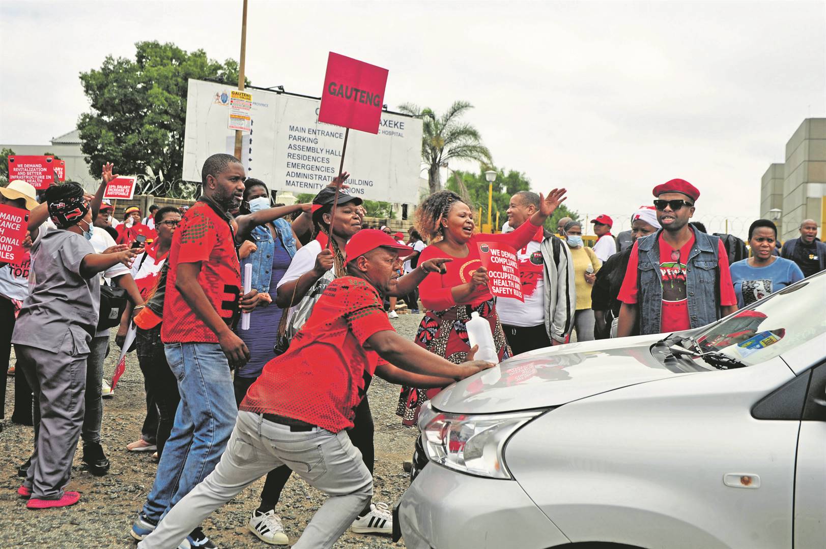 During the Nehawu strike earlier this year there were several incidences of workers blocking entrances to public hospitals.