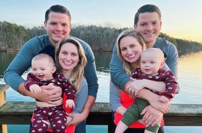Jeremy and Briana Salyers are parents to Jax, and Josh and Brittany Salyers share Jett. The two boys were born three months apart. (PHOTO: Instagram/salyerstwins)