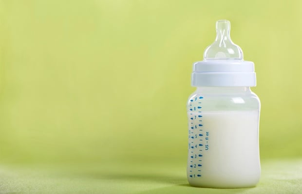 breast milk in a bottle