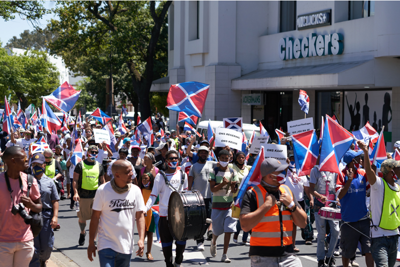 Supporters of the Cape Party during a previous march. 
