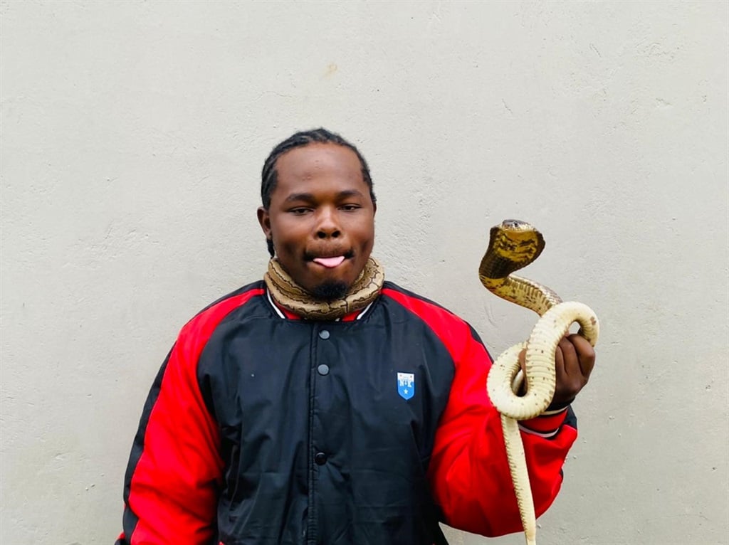 Denzel Ncube is eager to teach the community about snakes.