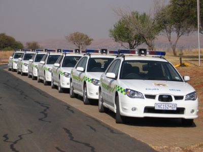 The fleet of new Subaru Imprezas for the Tshwane Metropolitan Police