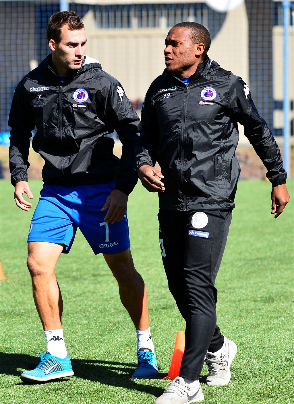 Thuso Phala and Bradley Grobler will be important cogs in the machine  for SuperSport United against TP Mazembe on Sunday.