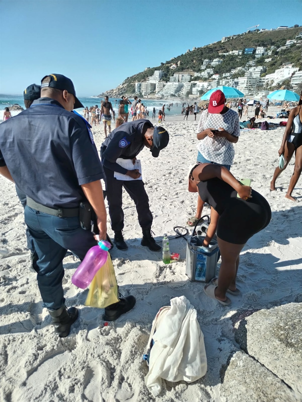 BEACHGOERS have been using creative ways to trick cops so that they can smuggle booze into beaches illegally. Pic supplied 