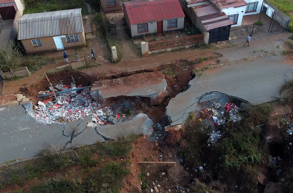 Khutsong residents are living in fear as sinkholes worsen. Photos by Trevor Kunene