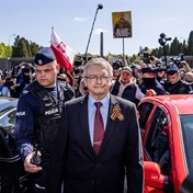 Activists block Russian ambassador at Soviet memorial in Warsaw
