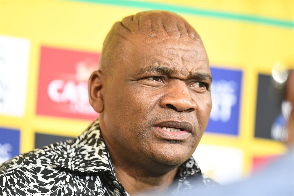 JOHANNESBURG, SOUTH AFRICA - MARCH 25: Bafana Bafana coach Molefi Ntseki during the 2022 TOTAL Africa Cup of Nations Qualifier match between South Africa and Ghana at FNB Stadium on March 25, 2021 in Johannesburg, South Africa. (Photo by Lefty Shivambu/Gallo Images)