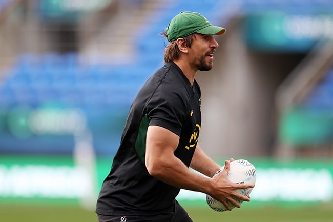 Eben Itzebeth during the Captain Springboks Race at Mount Smart Stadium in Oakland on Friday, July 14, 2023 (Photo by Fiona Goodall/Getty Images)