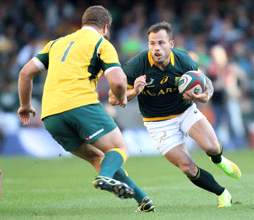 <strong><em>Springbok scrumhalf Francois Hougaard was named man-of-the-match... (Gallo Images)</em></strong><br />