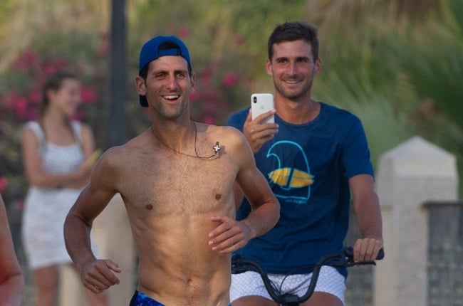 Novak and Marko who is also a professional tennis 