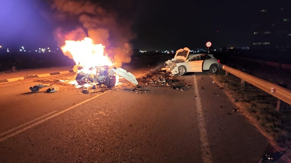 A man has died after his car burst into flames following a collision on the R75 close to Steers during the early hours of this morning, May 1.
