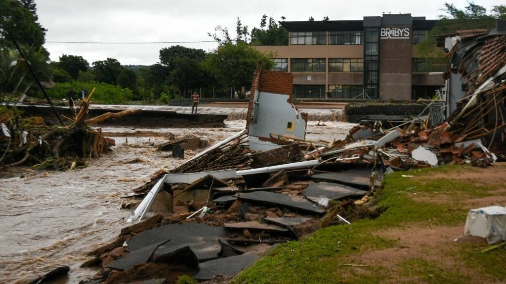 Heavy rain and floods caused havoc in Durban in 2022. Damage to roads and infrastructure during flooding