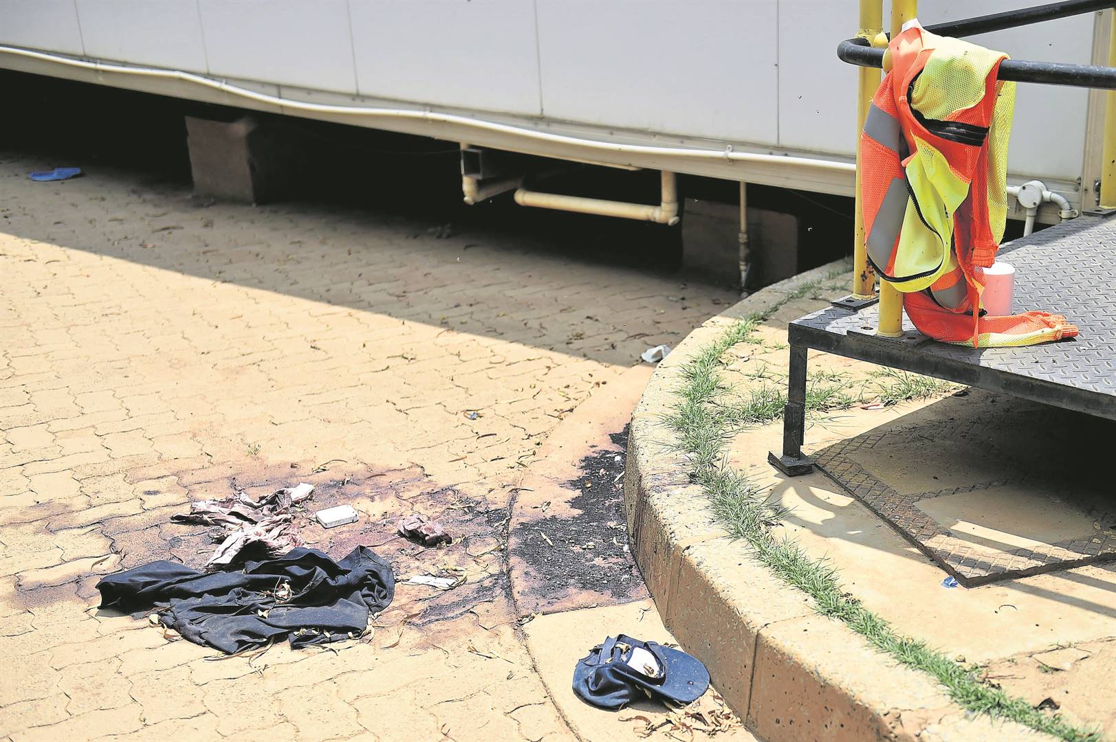 Scenes where four security guards were shot and killed in Devland  early this year.        