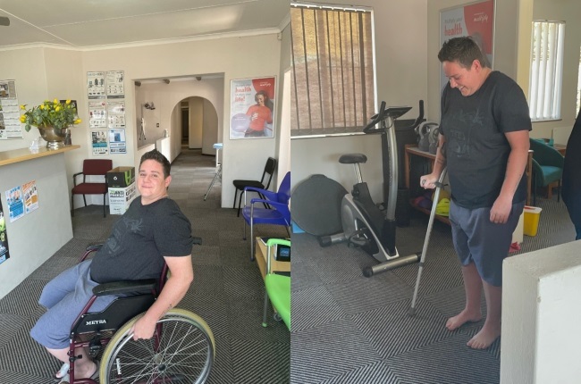 Riëtte du Plessis recently took her first steps after a motorbike crash left her wheelchair-bound for months. (PHOTO: Supplied) 