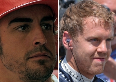 <b>TWO ROOSTERS IN A HENHOUSE:</b> Fernando Alonso (L) and Sebastian Vettel could be one of the strongest F1 driver pairings should the Red Bull ace move to Ferrari. 