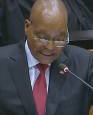 President Jacob Zuma during SONA 2017. 
