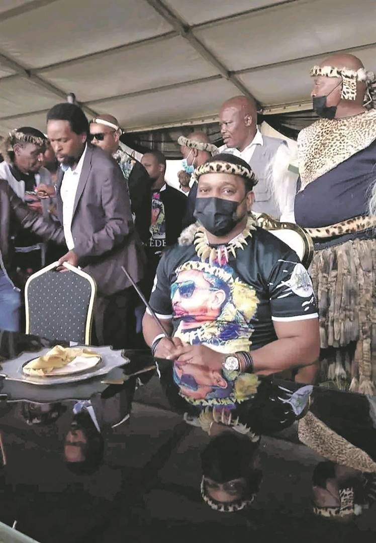 King Misuzulu during umembeso and umkhehlo for his first wife, Queen Ntokozo Mayisela-Zulu on Saturday, 2 April.