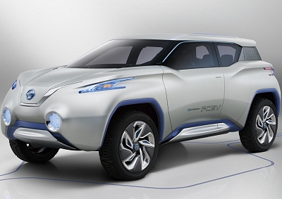 <b>BATTERY SUV CONCEPT:</b> Building on its electric Leaf, Nissan shows what could be its next battery vehicle in Paris - the TeRRA SUV concept (above).