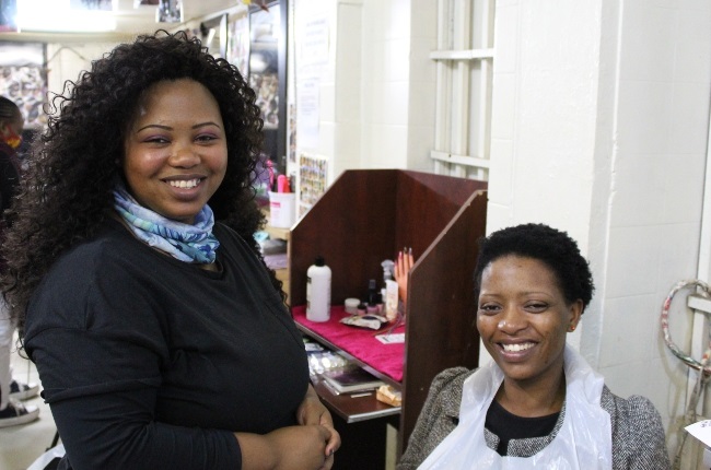 Thato Mogane and Jabulile Zondani who participated in the beauty skills training.