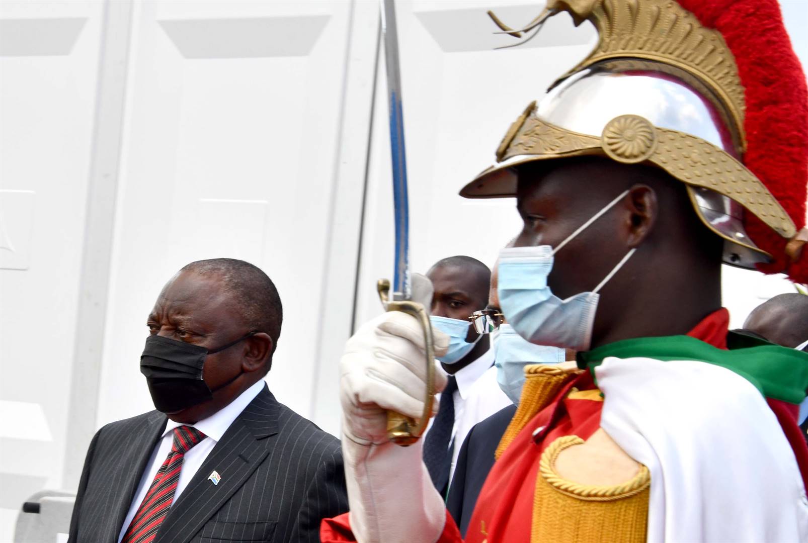 Pres Cyril Ramaphosa op sy onlangse besoek aan die Ivoorkus. Foto: GCIS