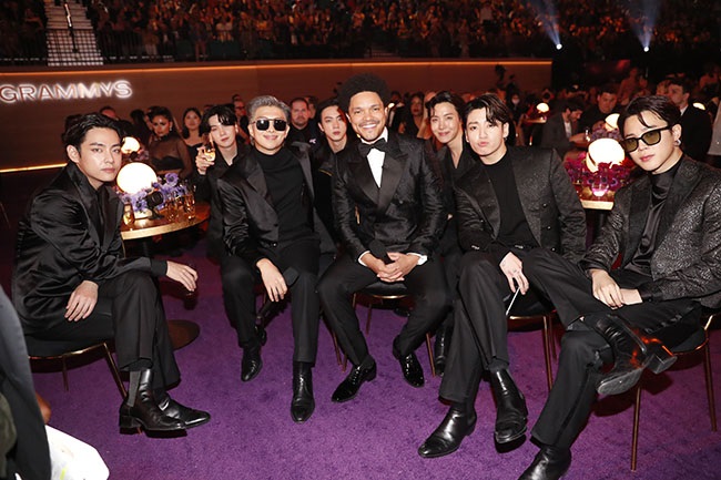See BTS' Jin, Jimin, Suga, RM, J-Hope, V, and Jungkook's Grammys