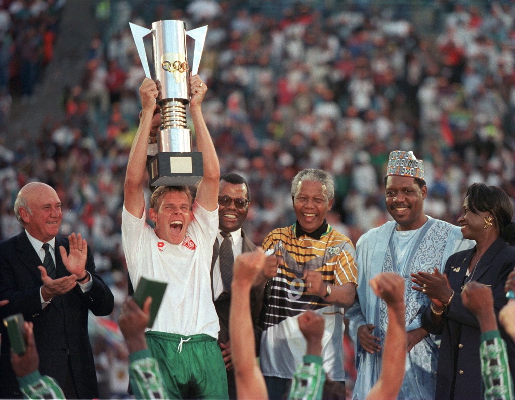 3 Feb 1996: The captain of the winners of the Afri