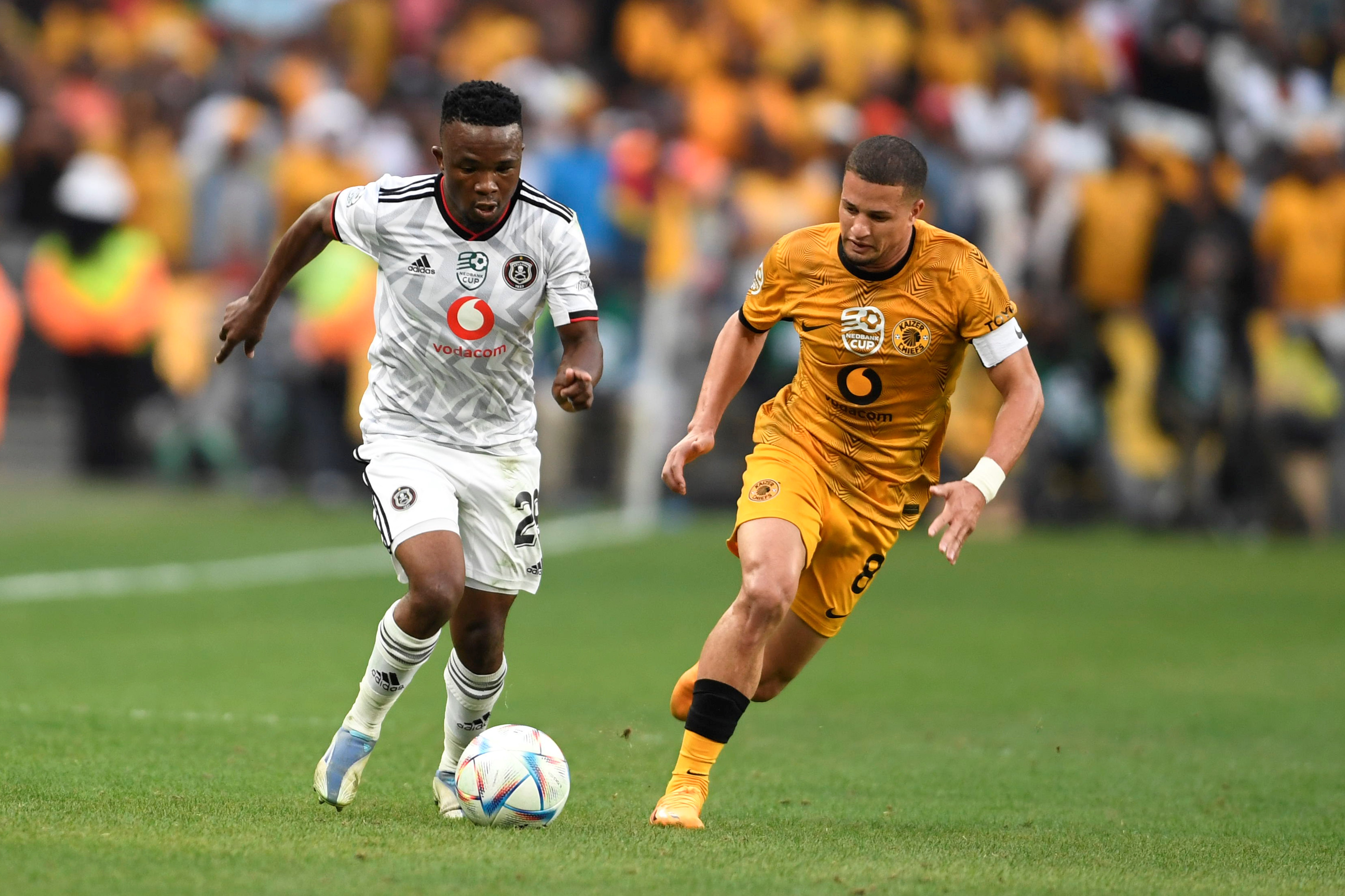 Terrence Dvzukamanja's late goal sees Pirates complete cup double