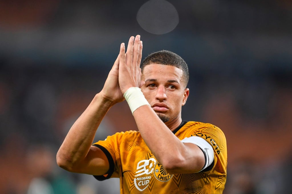 JOHANNESBURG, SOUTH AFRICA - MAY 06:  Moegamat Yusuf Maart of Kaizer Chiefs looks dejected during the Nedbank Cup semi final match between Kaizer Chiefs and Orlando Pirates at FNB Stadium on May 06, 2023 in Johannesburg, South Africa. (Photo by Lefty Shivambu/Gallo Images)