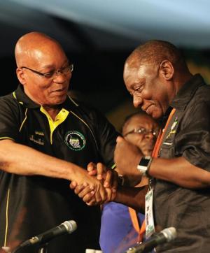 Jacob Zuma and Cyril Ramaphosa. (Felix Dlangamandla, Beeld)