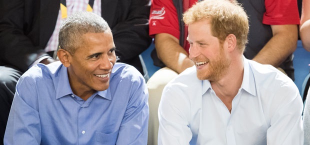 Barack Obama and Prince Harry. (Photo: Getty Images)