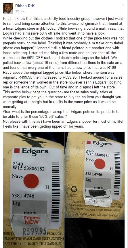Edgars FB post