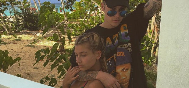 Justin Bieber and Hailey Baldwin. (Screengrab: Instagram: justinbieber)