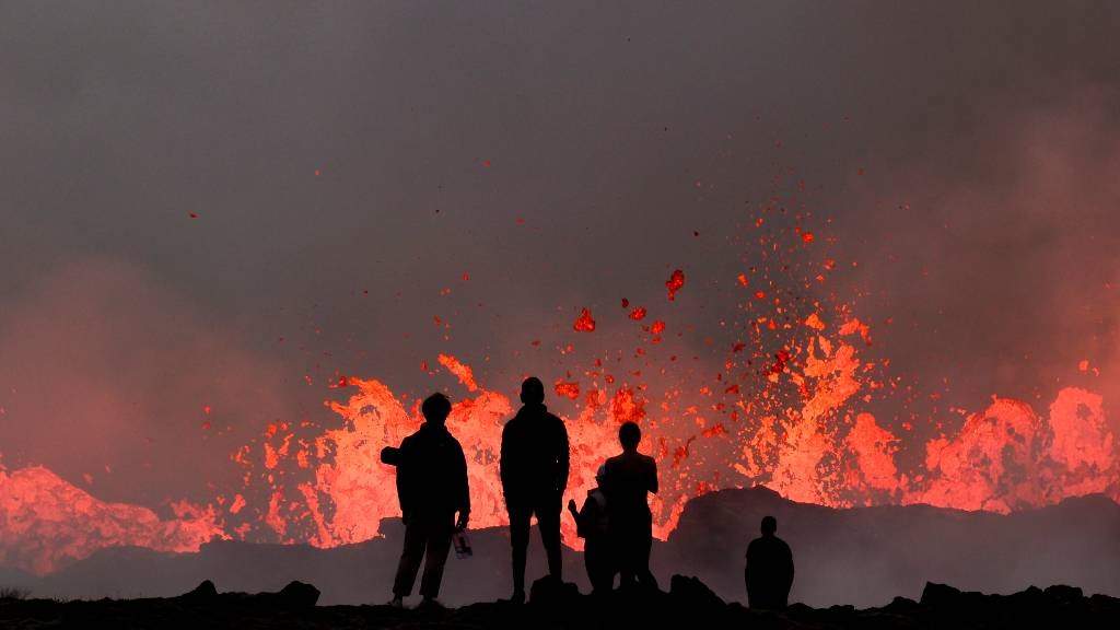 A volcanic eruption started on 10 July 2023 around
