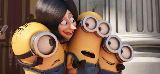 The Minions and Scarlett Overkill (Universal Pictures)
