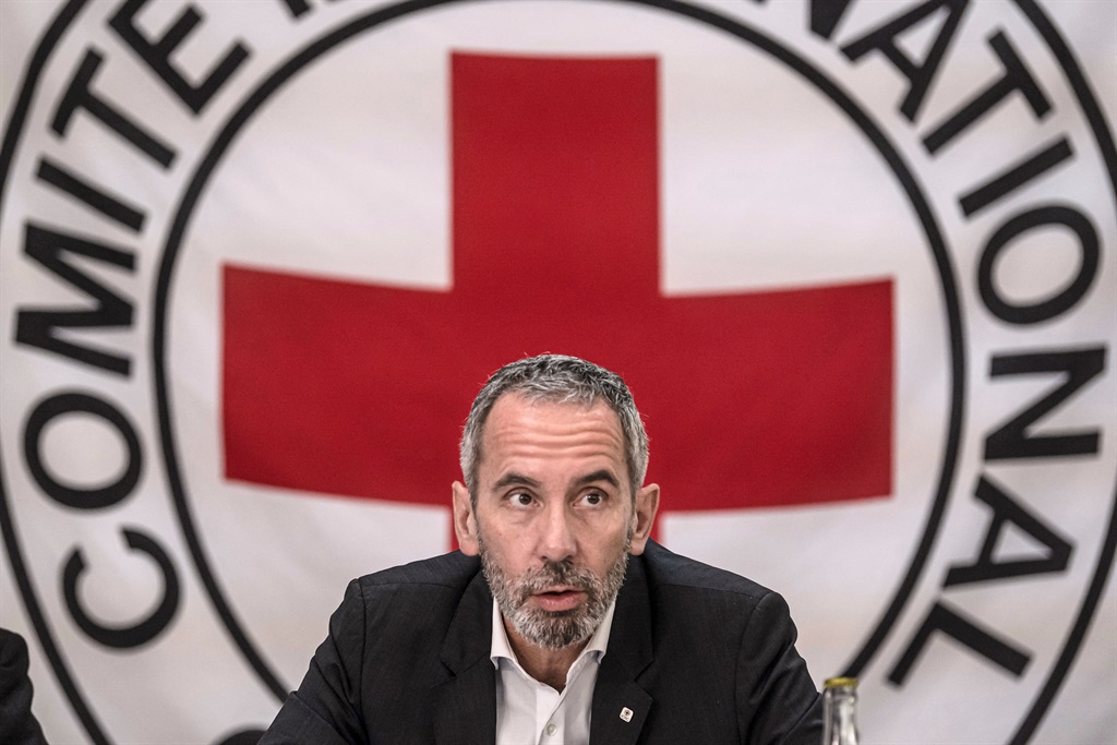 Head of International Committee of the Red Cross' (ICRC) Global Operations, Dominik Stillhart, gives a statement during a joint press conference with the ICRC Africa. (Tony KARUMBA / AFP)