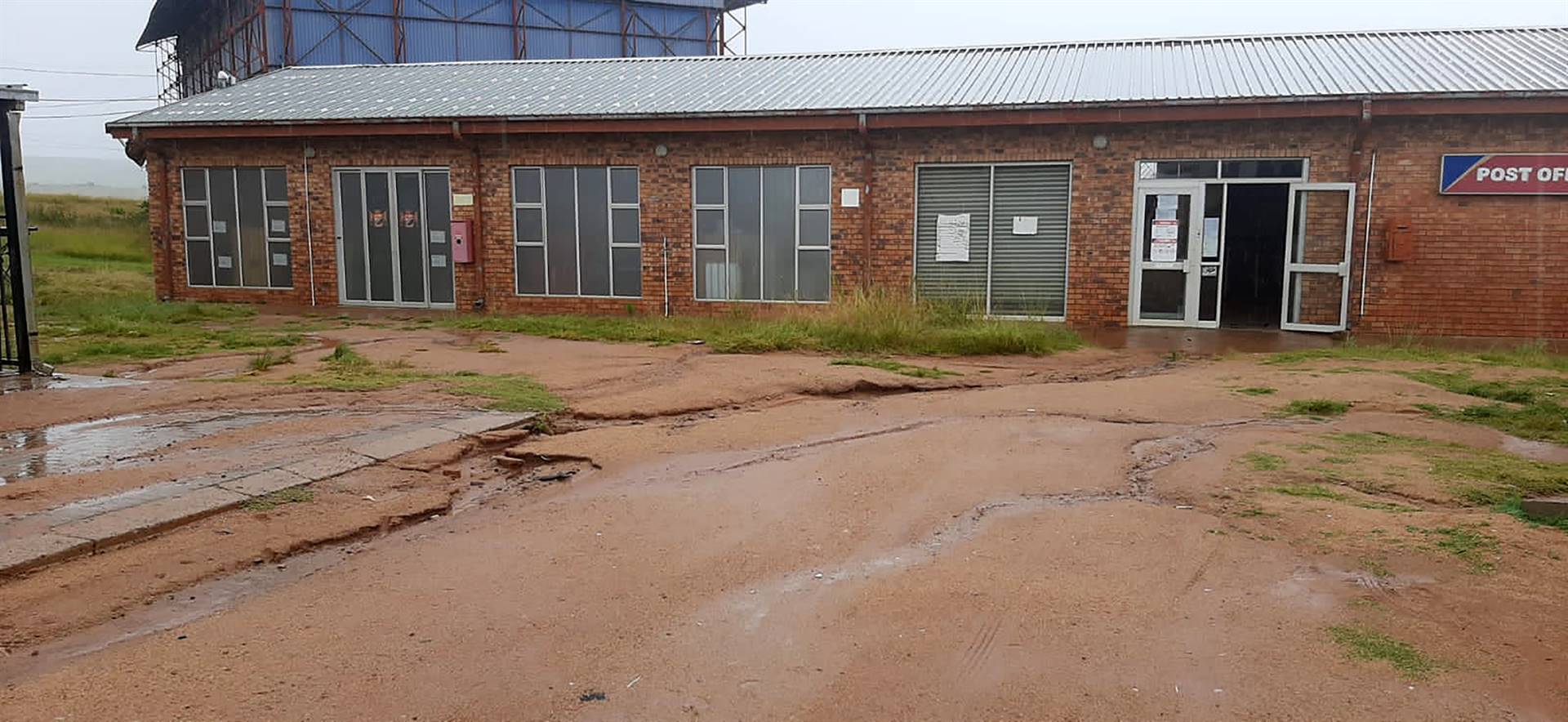 The Verena Post Office, where thugs exchanged fire with security guards.         Photo by Bongani Mthimunye